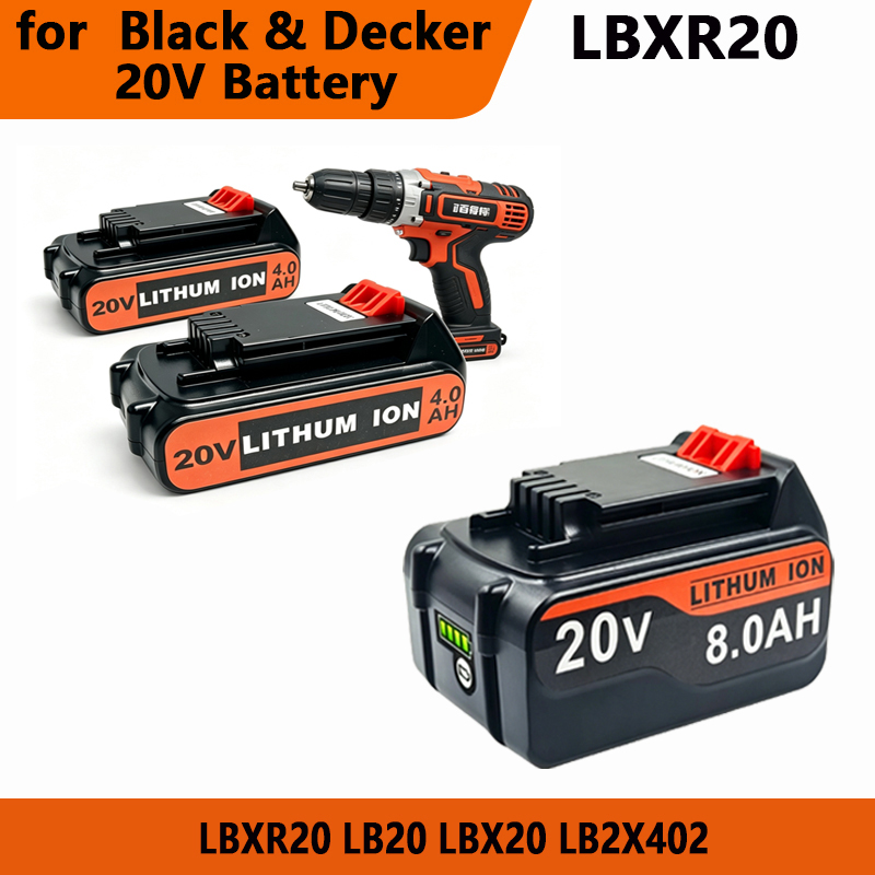 Black+Decker Tool 20V Max - Batteria di ricambio al litio BL2018