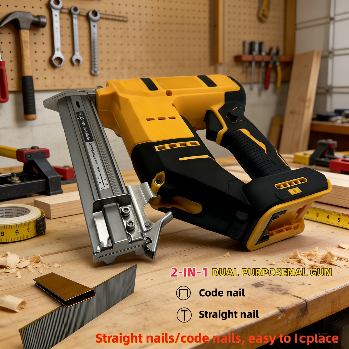 Staple Gun Electric - Chiodatrice a Batteria Brushless 2-IN-1 per