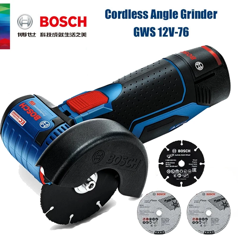Power Tools Bosch - Bosch GWS 12V-76 Professional Smerigliatrice Angolare