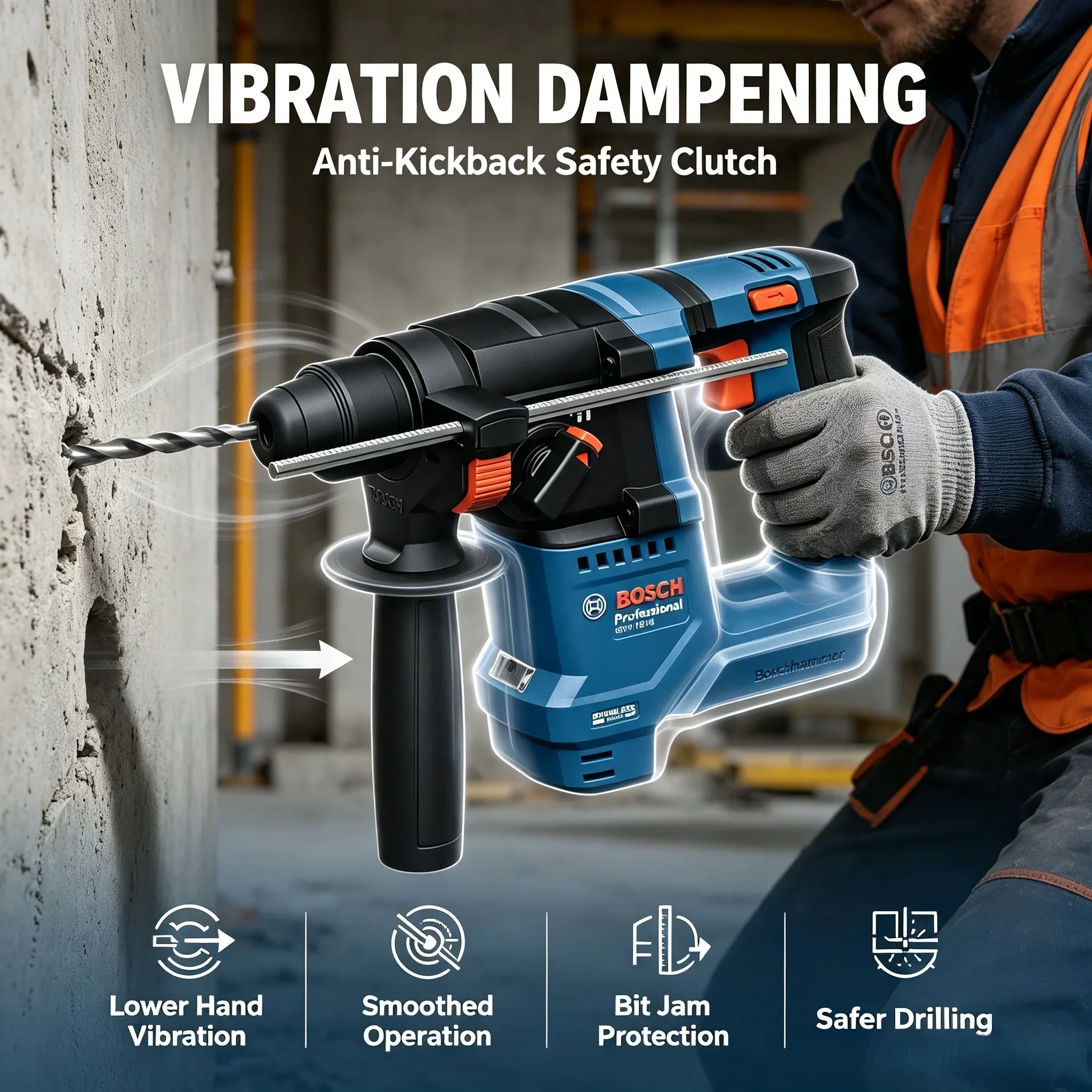Power Tools Impact - Martello Rotante a Batteria Bosch GBH